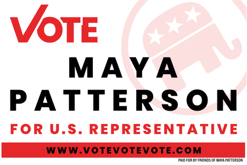 Political Party Flag - Candidate Name, Campaign Sign (Republican)