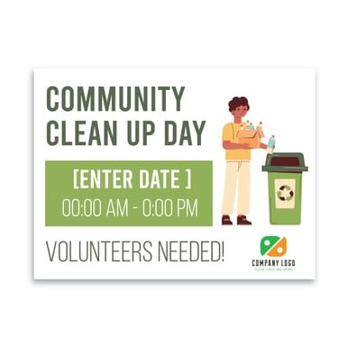 "Community Clean Up Day", Yard Sign (Part#: YRD1055)