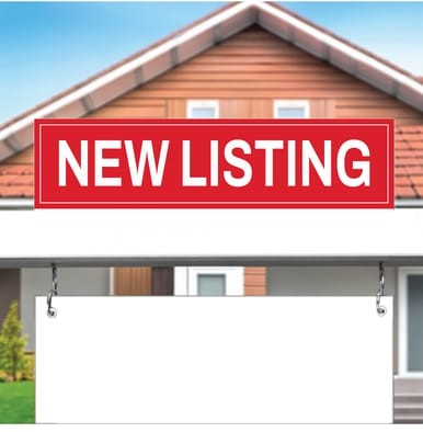 "New Listing" - Real Estate Riders 24" x6 ". "New Listing" - Real Estate Riders (Part#: REA1008)
