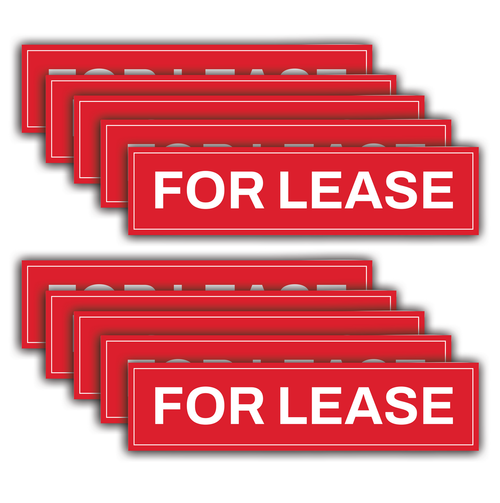 "For Lease" - Real Estate Riders 10 Pack