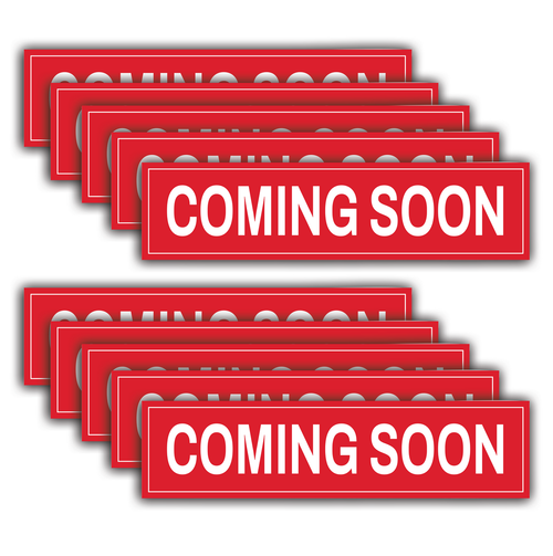 "Coming Soon" - Real Estate Riders 24" x6 ".