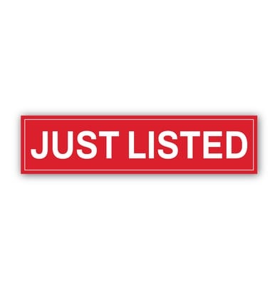"Just Listed" - Real Estate Riders (Part#: REA1016)