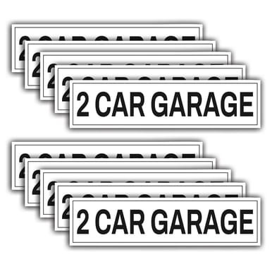10 Pack, "2 Car Garage" - Real Estate Riders (Part#: REA1023)