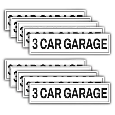 10 Pack, "3 Car Garage" - Real Estate Riders (Part#: REA1024)