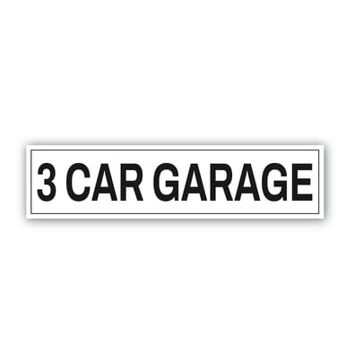 "3 Car Garage" - Real Estate Riders (Part#: REA1024)