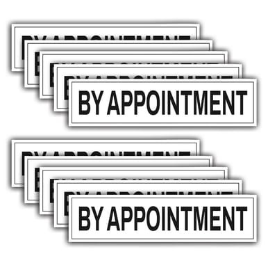 10 Pack, "By Appointment" - Real Estate Riders (Part#: REA1031)
