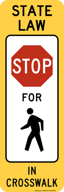 In-Street Pedestrian Crossing - Stop, MUTCD (Part#: SKR1-6a)