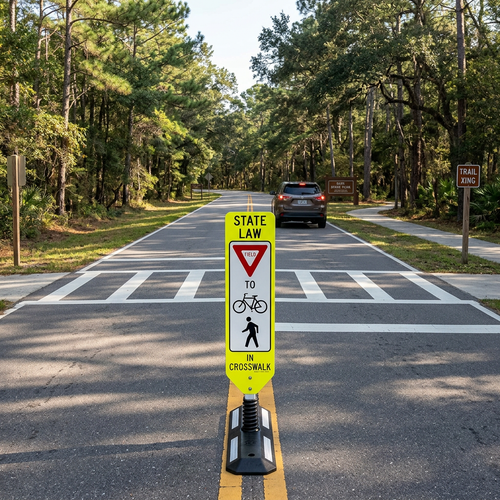 In-Street Trail Crossing - Yield, 12"x36" MUTCD