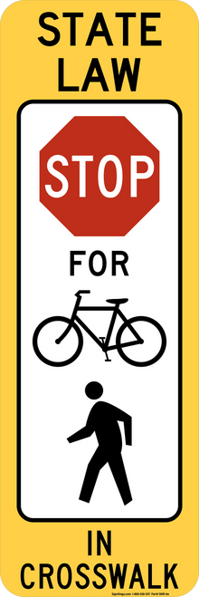 In-Street Trail Crossing - Stop, MUTCD (Part#: SKR1-6e)