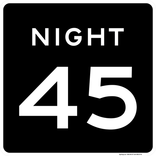 Night Speed Limit (Choose Limit ) Plaque, MUTCD (Part#: SKR2-3P)
