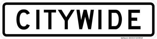 Citywide Plaque, MUTCD (Part#: SKR2-5aP)