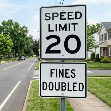Fines Doubled Plaque, MUTCD (Part#: SKR2-6aP)