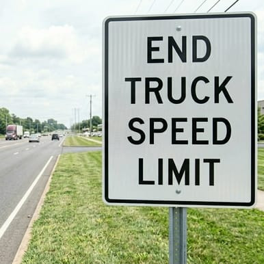 End Truck Speed Limit, R2-14, End Truck Speed Limit Sign, MUTCD (Part#: SKR2-14)