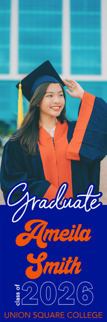Graduate Class of 2026 [ Enter Name + School ] Banner Design #1, 2'x6'