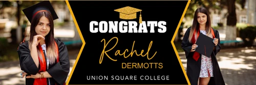 Congrats [ Enter Name + School ] Banner Design, 6'x2'
