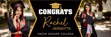 Congrats [ Enter Name + School ] Banner Design, 6'x2'