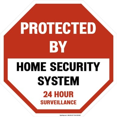Protected By Home Security, Video Surveillance (Part#: SEC1000)
