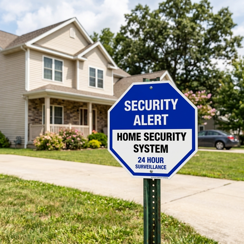 Security Alert Home Security IV, 24 Hour Surveillance Sign