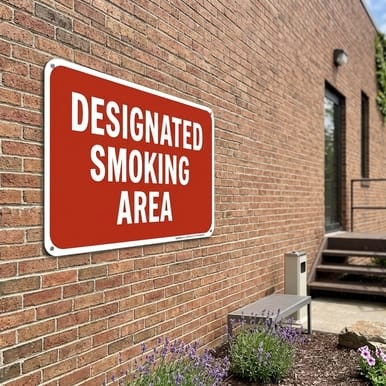 Designated Smoking Area, Smoking Sign (Part#: SMO1000)