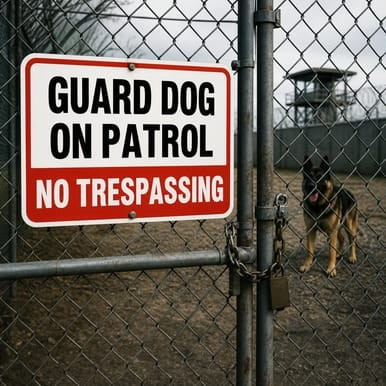 Example of Dog On Premises - No Trespassing - No Trespassing,  Property Sign