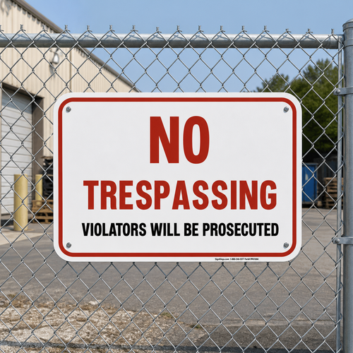 Example of No Trespassing - Violators Will Be Prosecuted, Property Sign