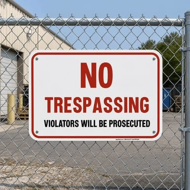 No Trespassing - Violators Will Be Prosecuted, Property Sign (Part#: PRV1004)