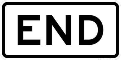 End (Plaque), MUTCD