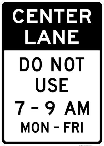 Reversible Lane Control - Post-Mounted, MUTCD (Part#: SKR3-9f), MUTCD Lane  and Turn Control, 30"x42", 36"x54"