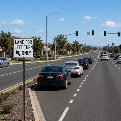 Lane for Left Turn Only, MUTCD (Part#: SKR3-19), R3-19, MUTCD Lane and Turn Control, 30"x24"