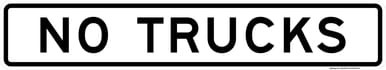 No Trucks Plaque, MUTCD