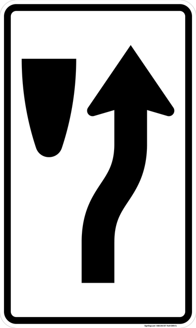Narrow Keep Right (Symbol), MUTCD Pass & Slow Traffic