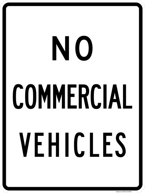 No Commercial Vehicles, MUTCD Selective Exclusion
