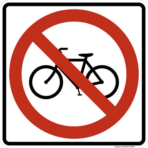 No Bicycles (Symbol), MUTCD Selective Exclusion