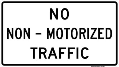 No Non-Motorized Traffic, MUTCD (Part#: SKR5-7), MUTCD Selective Exclusion