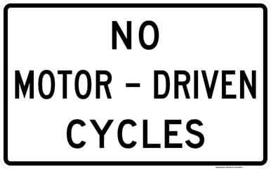 No Motor-Driven Cycles, MUTCD (Part#: SKR5-8), MUTCD Selective Exclusion