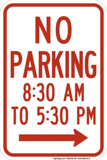 No Parking (Part Time) (Choose Arrows), MUTCD