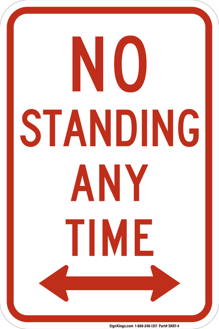 No Standing Any Time, MUTCD No Parking