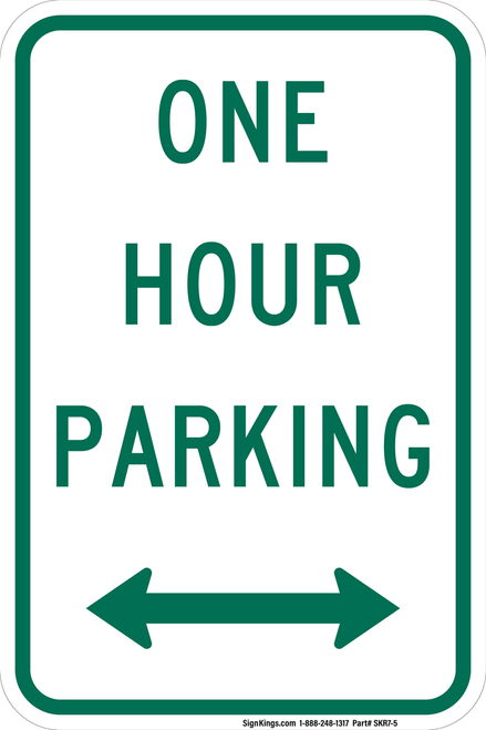 One Hour Parking (Time Limit), MUTCD Timed Parking