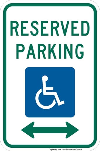Reserved Parking (Handicap), MUTCD (Part#: SKR7-8), MUTCD  ADA & Accessible Parking