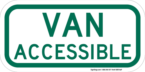 Van Accessible (Plaque), MUTCD ADA & Accessible Parking