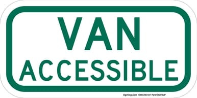 Van Accessible (Plaque), MUTCD (Part#: SKR7-8aP), MUTCD ADA & Accessible Parking