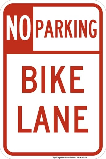 No Parking Bike Lane, MUTCD (Part#: SKR7-9), MUTCD No Parking