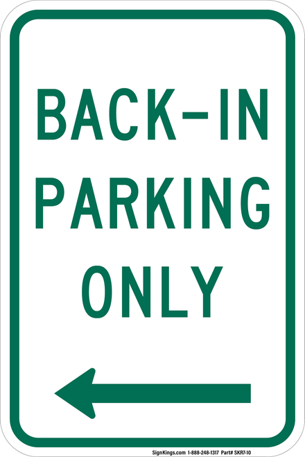 Back-In Parking Only, MUTCD  ADA & Accessible Parking