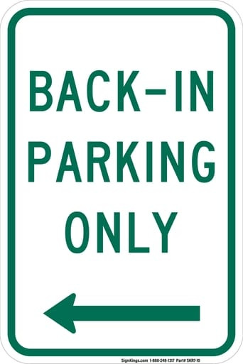 Back-In Parking Only, MUTCD (Part#: SKR7-10), MUTCD  ADA & Accessible Parking