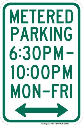 Metered Parking (Part Time), MUTCD (Part#: SKR7-22)