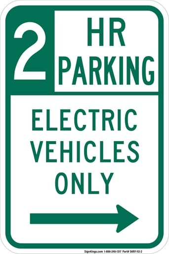 Electric Vehicles Only (Timed), MUTCD