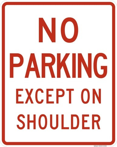 No Parking Except on Shoulder, MUTCD