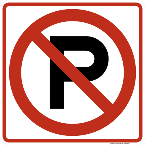 No Parking Except on Shoulder, MUTCD Rural & Highway Parking Signs