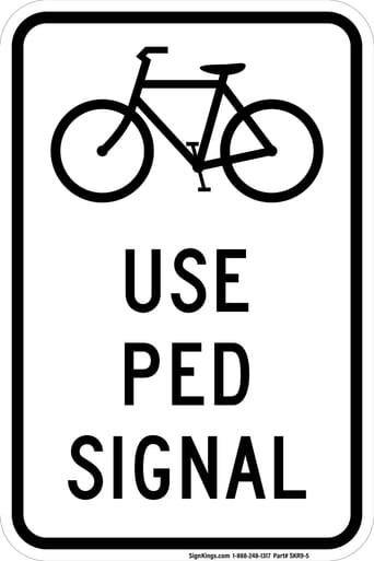 Bicycle Use Ped Signal, MUTCD (Part#: SKR9-5), MUTCD Bike & Pedestrian