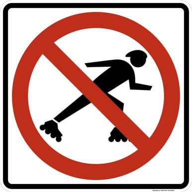 No Roller Skating, MUTCD (Part#: SKR9-13), MUTCD Bike & Pedestrian